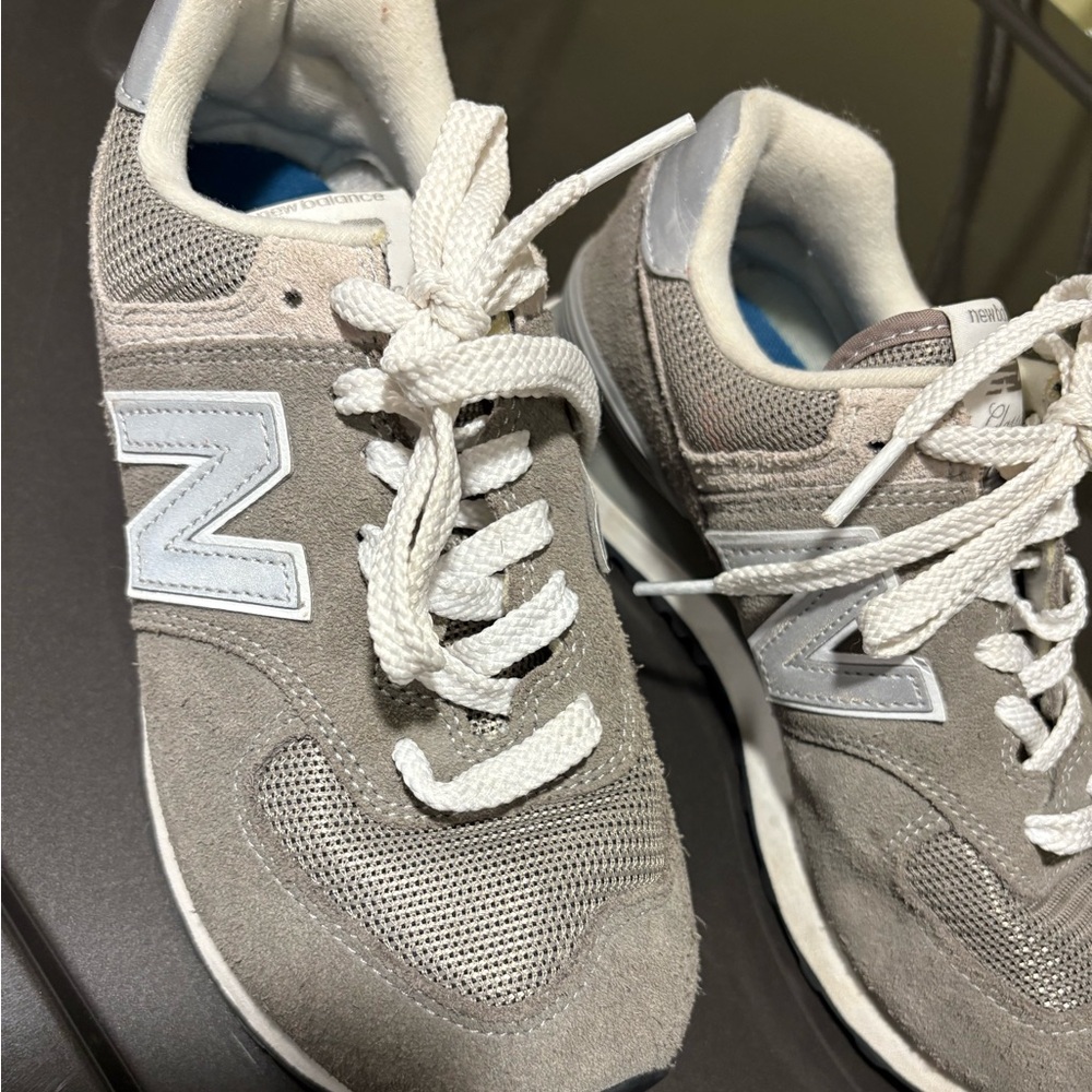 New Balance 574 Blue and White Sneakers